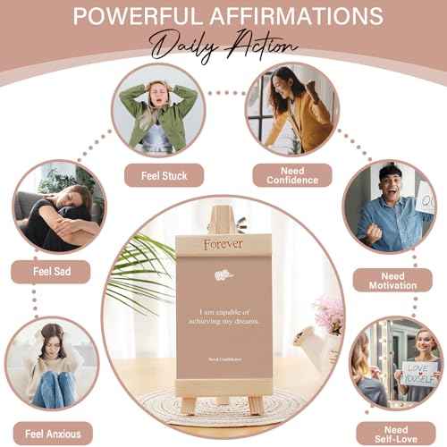 Affirmation Cards for Women, 120 Positive Affirmation Cards (6 Themes), Daily Affirmations for Inspiration, Mindfulness & Self Care, Uplifting Gift for Women