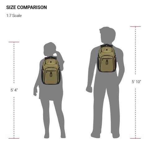 SwissGear Endure Scansmart Laptop Backpack, Olive, 17.75-Inch