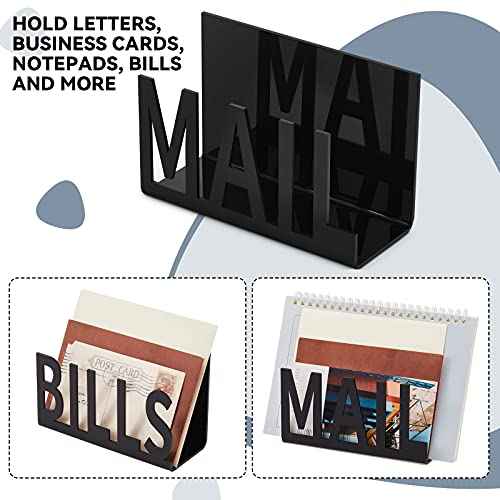 2 Pcs Mail Bill Organizers Holders for Desk Mail Holder Countertop Hollow Sorter Letter Decorative Bill and Desk Vertical Envelope Holder