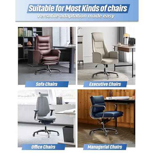 Sytopia 28'' (70 cm) Heavy-Duty Office Chair Base Replacement (2600 lbs), Reinforced Metal Base for Managerial & Executive Chairs, Universal Caster and Gas Cylinder Size, Black