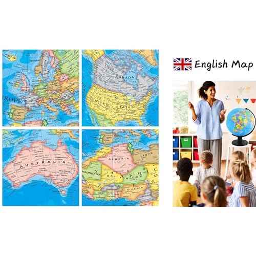 12"/30cm World Globe Educational Political Map (12"/30cm diameter)