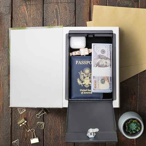 Barska Hidden Book Safe ? Real-Look Pride and Prejudice Diversion Lock Box with Key Lock ? Secret Safe for Home, Office, Travel ? Portable Steel Storage for Cash, Jewelry, Valuables