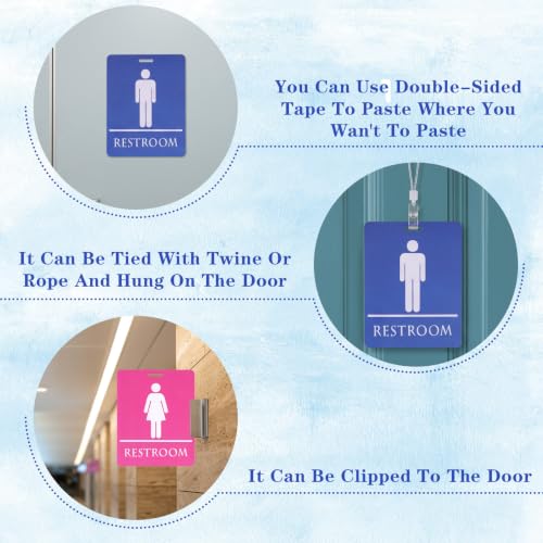 4 Pack Classroom Bathroom Passes with Keychains - Durable PVC Design for Schools & Business