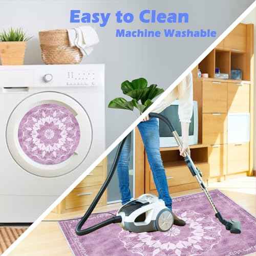 Office Chair Mat for Hard Floors, Desk Chair Rug Protector for Rolling Chair, Anti-Slip Computer Gaming Chair Mat, Carpet Mats for Home Office(Purple,3¡¿4ft/36¡¿48in)