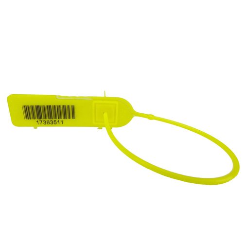 Yellow Pull-Tight Barcode Security Seals 8'', 1,000 Seals