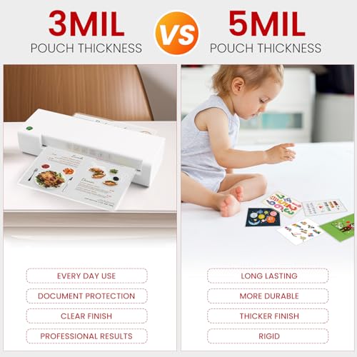 CAREGY 200 Pack Business Card Laminating Pouches 2 x 3.5 Inch, 5Mil Thickness, Clear