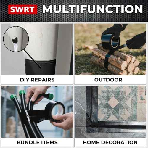 SWRT 9 Mil 2-Pack Black Heavy Duty Duct Tape Strong Adhesive, 2 in x 30 YD (Total 60YD) Duct Heavy Duty Waterproof All Weather Black Duct Tape No Residue Sealing & Patching for Indoor&Outdoor Repair