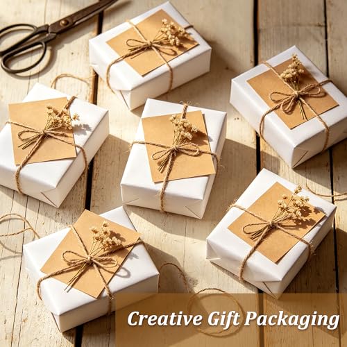 3mm Jute Twine 328ft Natural Burlap String – Gardening, Gift Wrapping, Macrame, DIY Craft