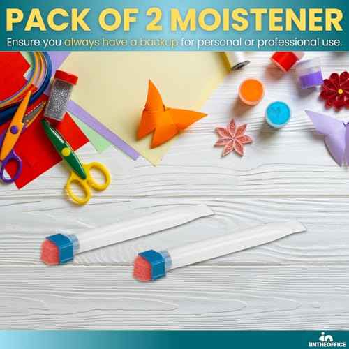 1InTheOffice Envelope Moistener, Stamp Moistener, Envelope Sealer Sponge, 2 Pack