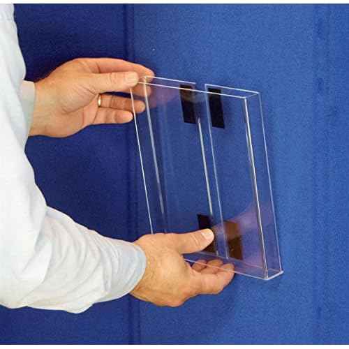 Tri Fold 3-Panel Display Board, 72 x 36, with Blue Hook & Loop-Receptive Fabric and Write-on Whiteboard