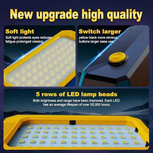 20" LED Gooseneck Work Light 1500LM, Adjustable Machine Lamp w/Screw Mount Base for Lathe, Drill Press, Workbench & Workshop