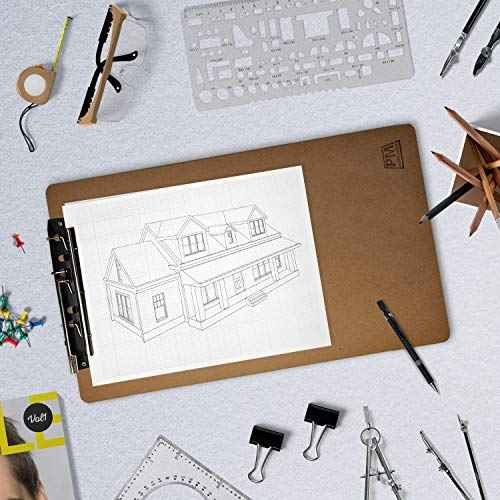 Paper Merlin Ledger Clipboards 19'' x 11'' - MDF 11x17 Clipboard with Large Clip Extra Writing Space for Your Paper (3 Pack)