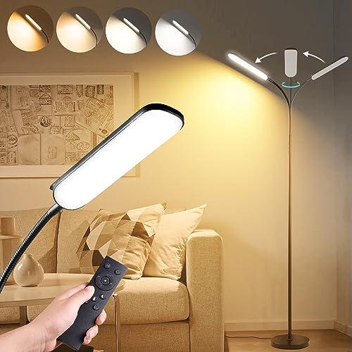 Marctronic Black LED Floor Lamp 18W 1800LM Dimmable Remote Smart Compatible