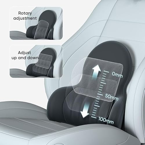 2025 Upgrade Lumbar Support Pillow for Office Chair Car Back Support Pillow 45D Slow Rebound Memory Foam Gaming Chair Desk Chair Back Cushion for Lower Back Pain Relief Dynamic Support Module