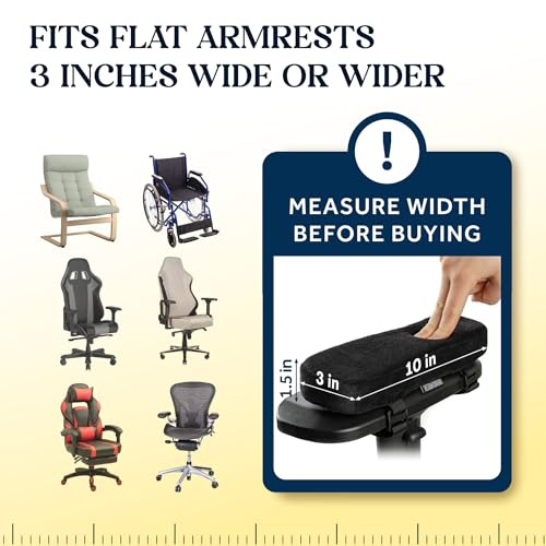Memory Foam Armrest Pads for Office & Gaming Chairs – 1.3