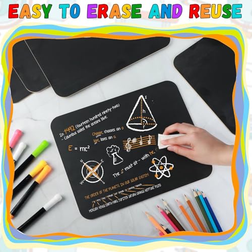 Humyoun 2 Pack Double-Sided Chalk Boards 9.5 x 12 Inches for Kids & Classroom