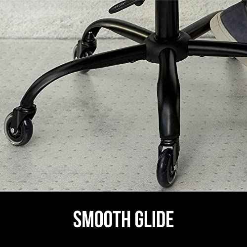 GORILLA GRIP Slip Resistant Office Chair Mat for Carpet Floors, 36x48 Smooth Glide Under Desk Carpeted Floor Protector, Heavy Duty Plastic Computer Mats for Rolling Work and Gaming Chairs, Clear
