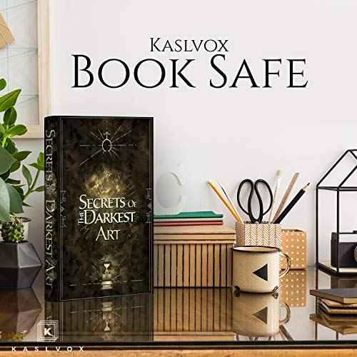 Fake Book Box - Small Safe Box with Key Lock - Hidden Safe in Plain Sight - Diversion Safes - Secret Safes (Darkest Art) (X-Large)