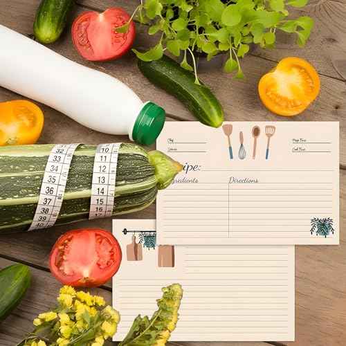 100 Sheets Recipe Cards, 4x6 Inches Double Sided Cards, Blank Cardstock Cards for Recording Recipes, Kitchen Diaries, Bridal shower, Banquet Preparation