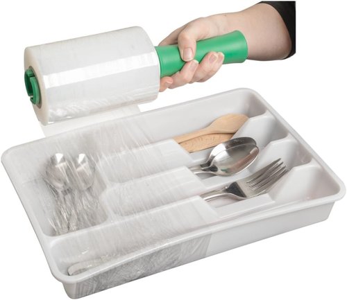 Duck Brand Stretch Wrap Roll, Clear, 5 inches by 1000 feet, 285849, Set of 6