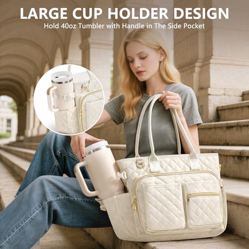 FLOE Sage Green Large Bible Bag with Cover Case for Women - Church Tote
