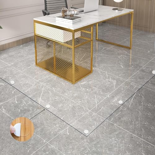 MM MELISEN Clear Office Chair Mats, 0.06" Thick Transparent Heavy Duty Hard Chair Mat for Wood Floors, Rectangular Home Carpet Protector, Can Be Cut (39.4 x 78.7in/100cm x 200cm) 1
