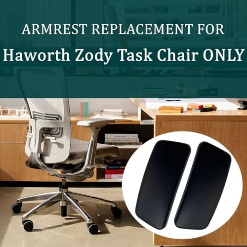 HYEJDRV Black Chair Armrest Replacement Pads for Haworth Zody Chair - 1 Pair