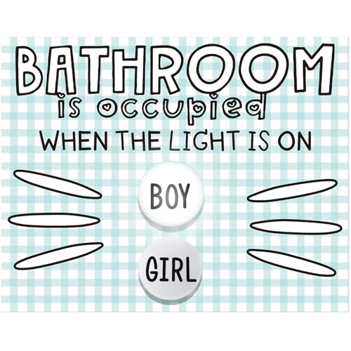 Classroom Bathroom Pass System with LED Occupied Lights & Poster for Teachers