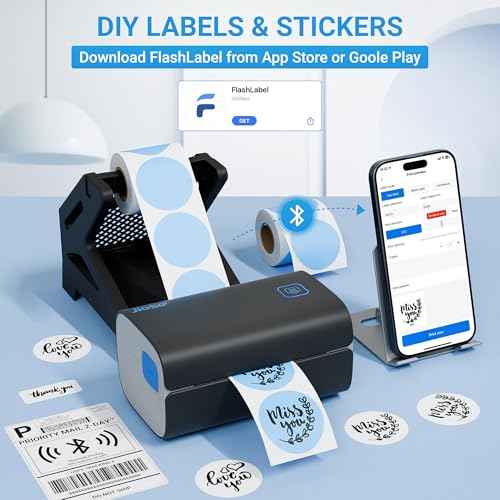 Jiose Shipping Label Printer for Shipping Packages - Barcode Label Printer - 4x6 Desktop Thermal Label Printer