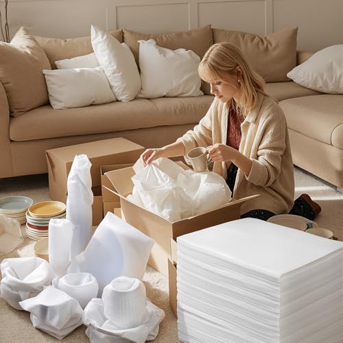 100 Pack Dish Packing Supplies for Moving, 12x12 Inch Cushion Foam