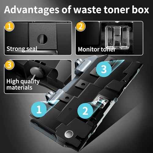 008R13089 Waste Toner Container Compatible for Xerox WorkCentre 7120 7125 7220 7225 7220i 7225i Series CWAA0777 DocuCentre-IV C2260 C2263 C2265 Printer High Capacity 33000 Pages 1 Black Pack