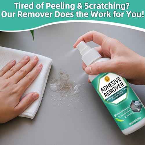 Adhesive Remover Spray, 4.06 Oz Glue Remover with Plastic Scraper and Towel, Surface Safe Sticky Stuff Remover for Car, Windows, Floor, Sticker Remover (1, GREEN)