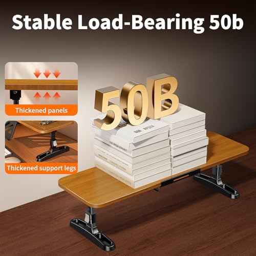 Wooden Monitor Stand Riser for Desk,Adjustable Height Monitor Shelf Riser with Phone Holder,Desk Storage Organizer Accessories,Wood Computer Screen Stands for Office,Home,Laptop,Printer,TV