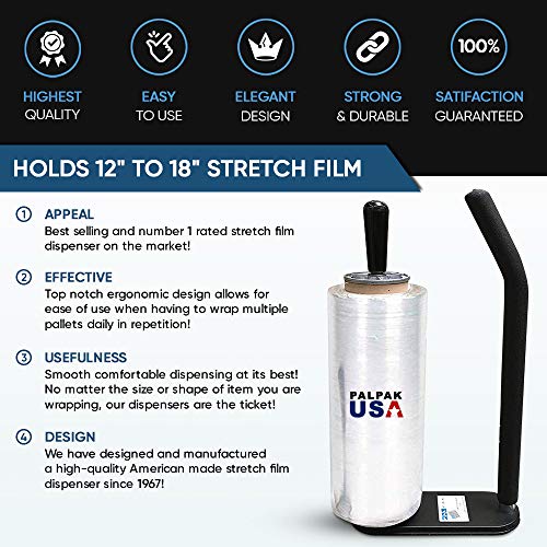 PalPak300 BACKSAVER Stretch Film Dispenser with Extended Handle,
