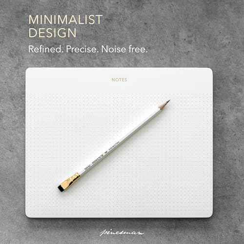 Mouse Pad Notepad for Professionals, 3 Pack, 9.8" x 7.9", 150 Sheets (50 Each), Minimalist, Gold Foiled, Dotted Layout, Executive's Desk Note Pad, To Do List Notepad, Eco-friendly, FSC¢â Certified Planner Pad