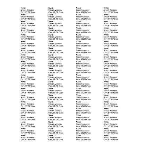 White Laser Inkjet 1.75"x0.5" Return Address Mailing FBA Labels 80-UP 80 Labels Per Sheet (500 Sheets)