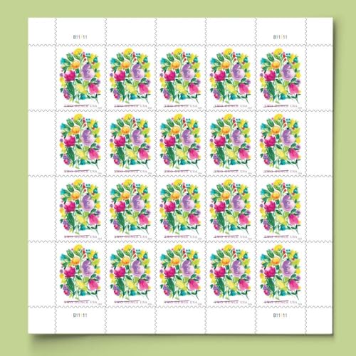 United States Postal Service Wedding Blooms 2 oz. Postage Stamps - Set of 20