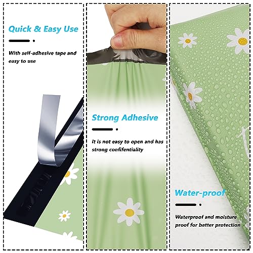 Thank You Poly Mailer 10x13 Inch - Chrysanthemum Design, 100 Pack