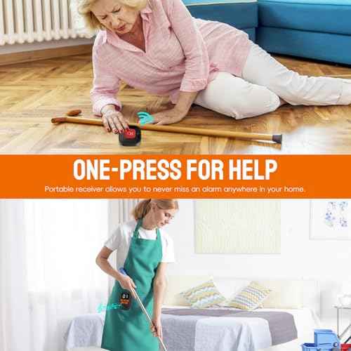 Life Alert-Caregiver Pager - WiFi Pager Life Alert Systems for Seniors no Monthly Fee, Wristband, LED Display - Home Safety for Seniors, Fall Detection, Emergency Response
