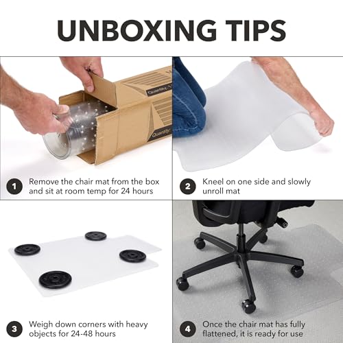 HON Office Chair Mat for Carpet 36 x 48 in, Heavy Duty Clear Desk Mat