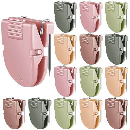 Feifeiya 15 Pcs Maillard Color Cubicle Clips for Fabric Panels Office Organizer
