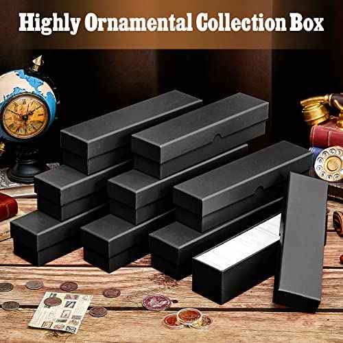 16 Pcs 2 x 2 Inch Coin Storage Boxes for Collectors, Silver Eagle Coin Holders for Collectors, Cardboard Single Cents Protector Case Box for Collection Supplies, Flip, Single Row