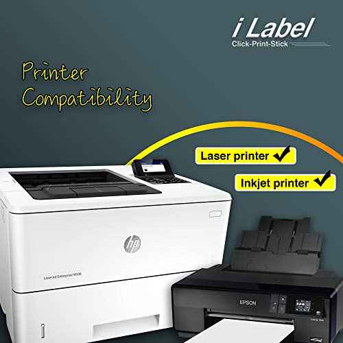 8.5" x 11" Full Sheet Label Sticker Paper for Laser & Inkjet Printers[600 Sheets,600 Labels]