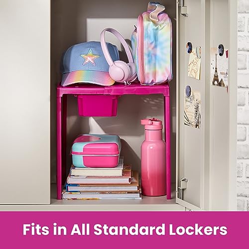LockerMate Adjust-A-Shelf Locker Shelf & Organizer, Extends to Fit