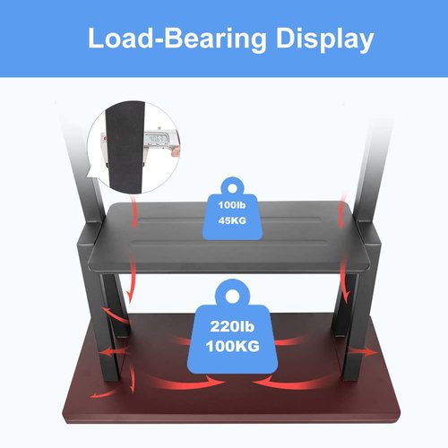 Hellsehen Mobile TV Stand,Rolling TVs Cart on Wheels Height Adjustable Heavy-Duty Floor Stand Base for 32-75 Inch LCD LED OLED Flat Panel Screens Smartboard Movable Holds up to 100lbs with Shelf