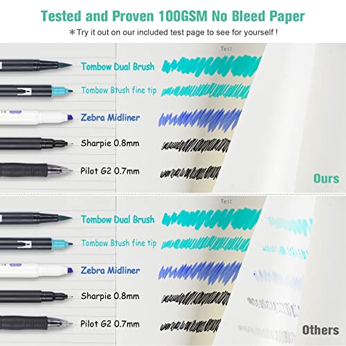 5 Pack College Ruled Notebook, 312 Numbered Pages Thick Notebooks Bulk, 100gsm No Bleed Paper Hardcover Leather Journal, Lined Journal Notebook Set for Women Men School Office, A5, Multicolor