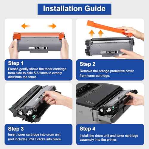 TN630 Black Toner Cartridge Replacement for Brother TN 630 TN-630 Toner for HL-L2300D HL-L2305W HL-L2320D HL-L2360DW HL-L2380DW MFC-L2680W MFC-L2700DW MFC-L2720DW DCP-L2540DW Printer - 2 Pack