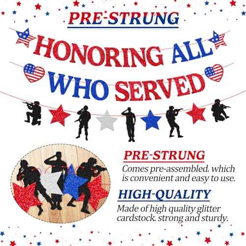 Independence Day Decor Honoring All Who Served Decoration Happy Veterans Day Thank You to Our Heros Backdrop for Greeting Police Military Army Soldier Theme Party Decor