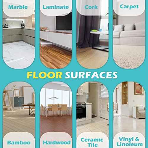 Door Stoppers for Bottom of Door - 8 Pack Rubber Security Wedge Stackable Heavy Duty Door Stop with Holder for Home Office Classroom on Carpet, Concrete, Linoleum & Wood House Warming Gifts New Home