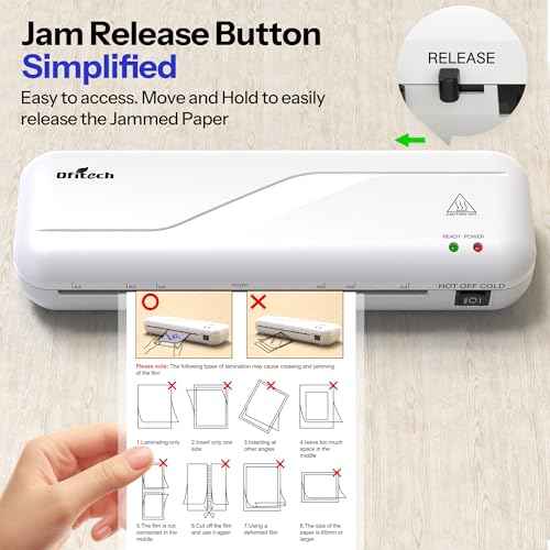 9 Inch Laminator Machine with 50 Laminating Sheets,Cold&Thermal Laminator,3 Min Warm Up,Bubble Free Laminating Machine for Documents,Photos,Certificates,ID Cards-Ideal for Home,School&Office